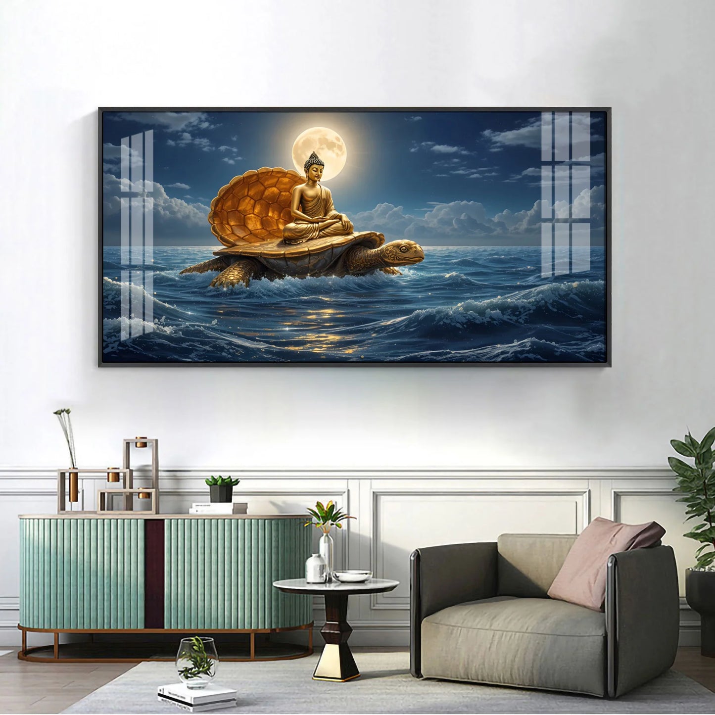 Budda Ocean Embrace Premium Acrylic Horizontal Wall Art