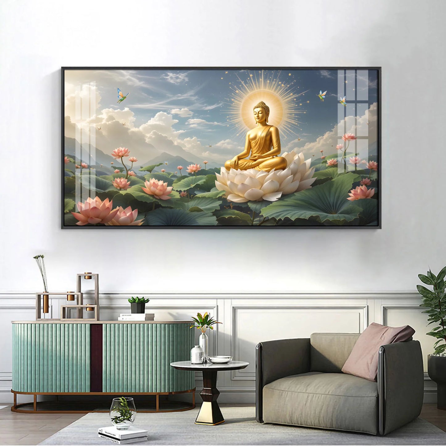 Tranquil Buddha Artwork Premium Acrylic Horizontal Wall Art