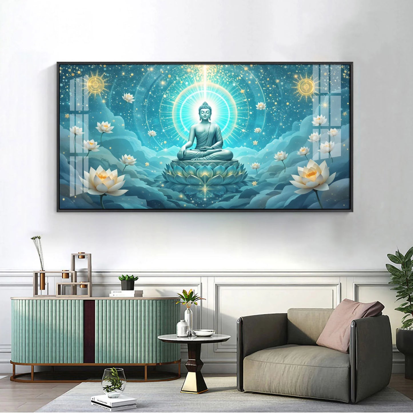 Celestial Buddha Serenity Premium Acrylic Horizontal Wall Art