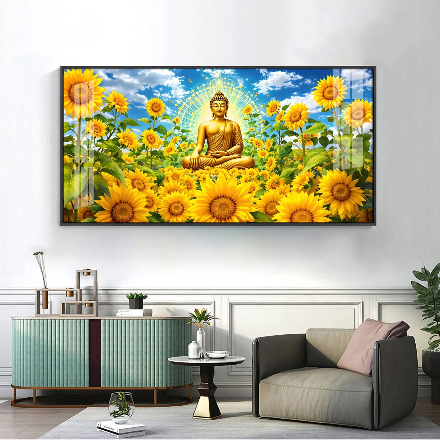 Zen Essence Of Buddha Premium Acrylic Horizontal Wall Art