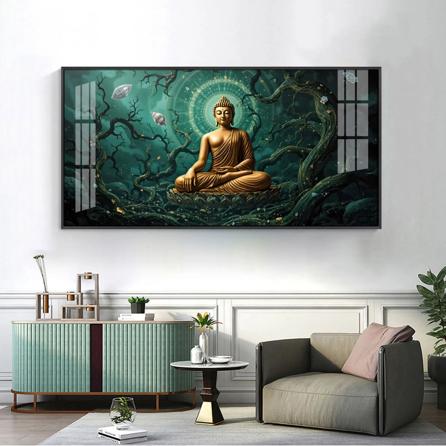 Buddha's Embrace Premium Acrylic Horizontal Wall Art