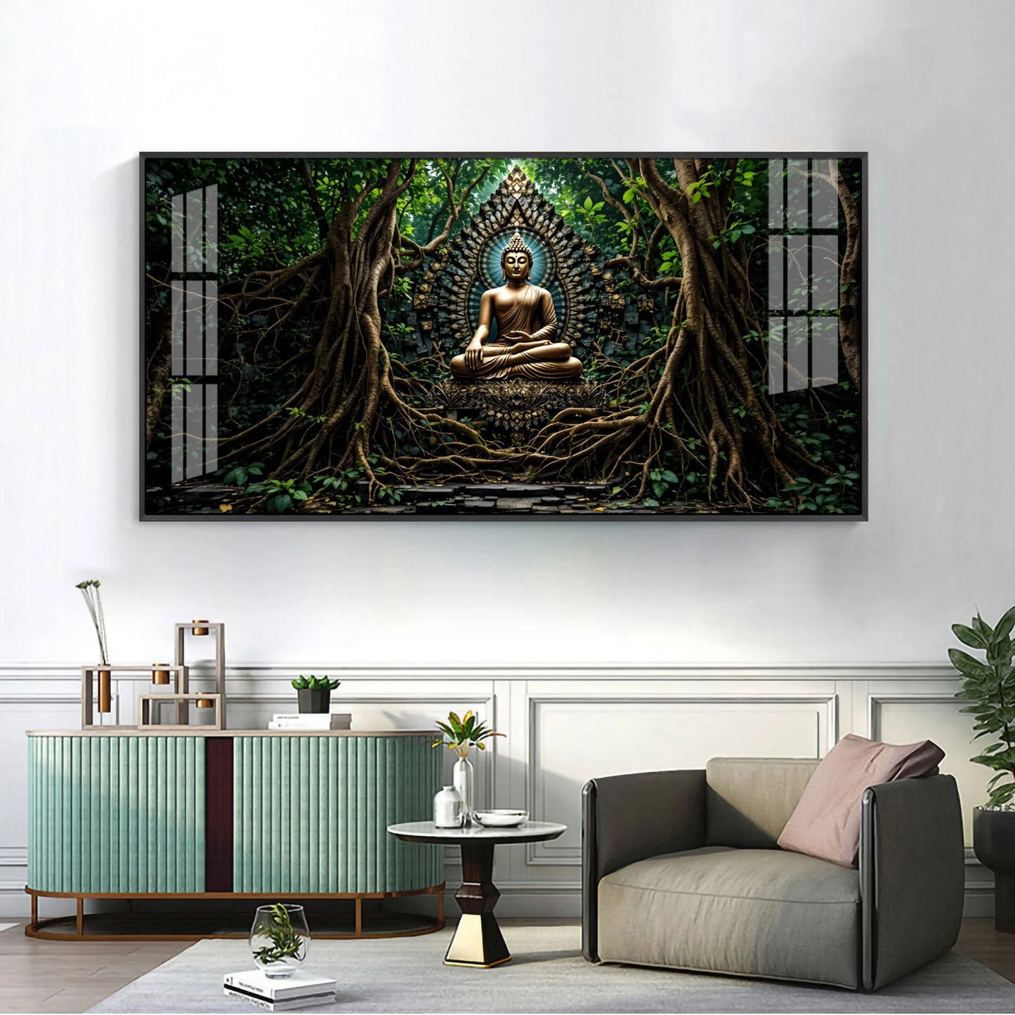 Ethereal Buddha Vision Premium Acrylic Horizontal Wall Art