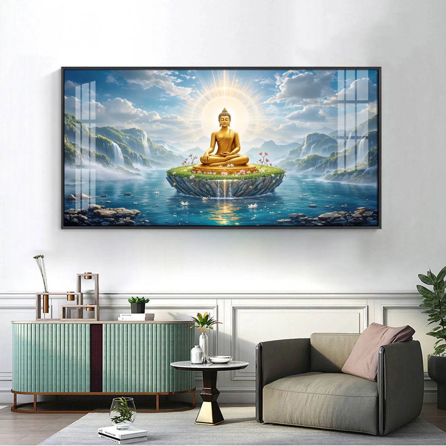 The Buddha's Haven Premium Acrylic Horizontal Wall Art
