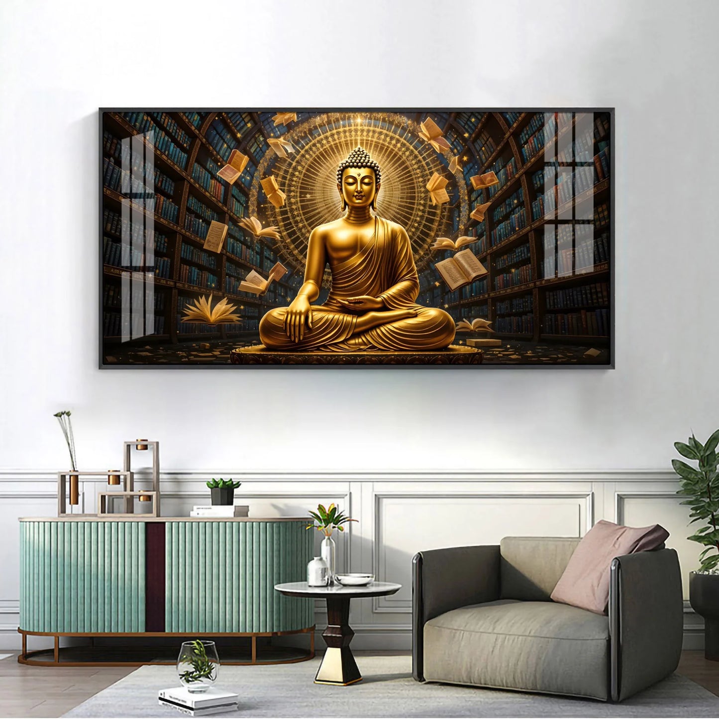 Cultured Buddha Masterpiece Premium Acrylic Horizontal Wall Art