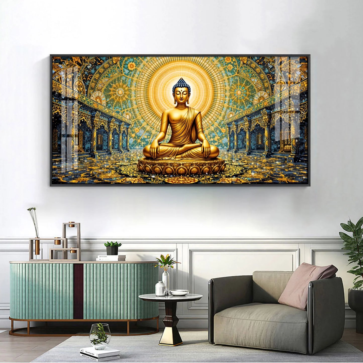 Buddha's Peace Premium Acrylic Horizontal Wall Art