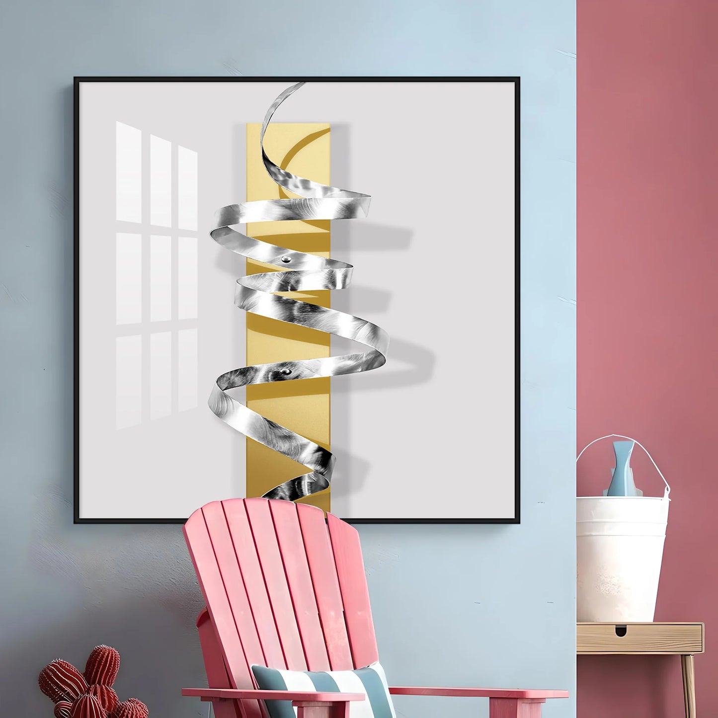 Silver Statement Premium Acrylic Square Wall Art