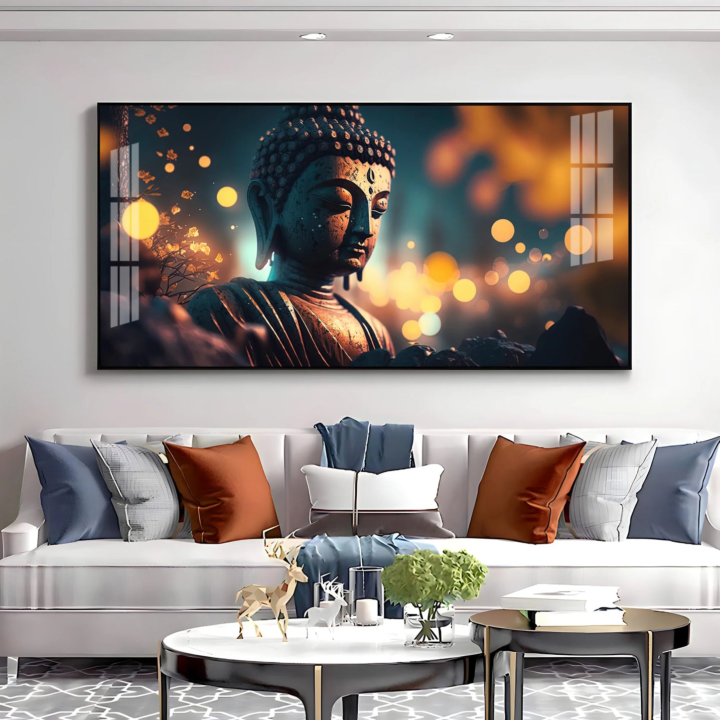 Mulling Over Buddha Premium Acrylic Horizontal Wall Art