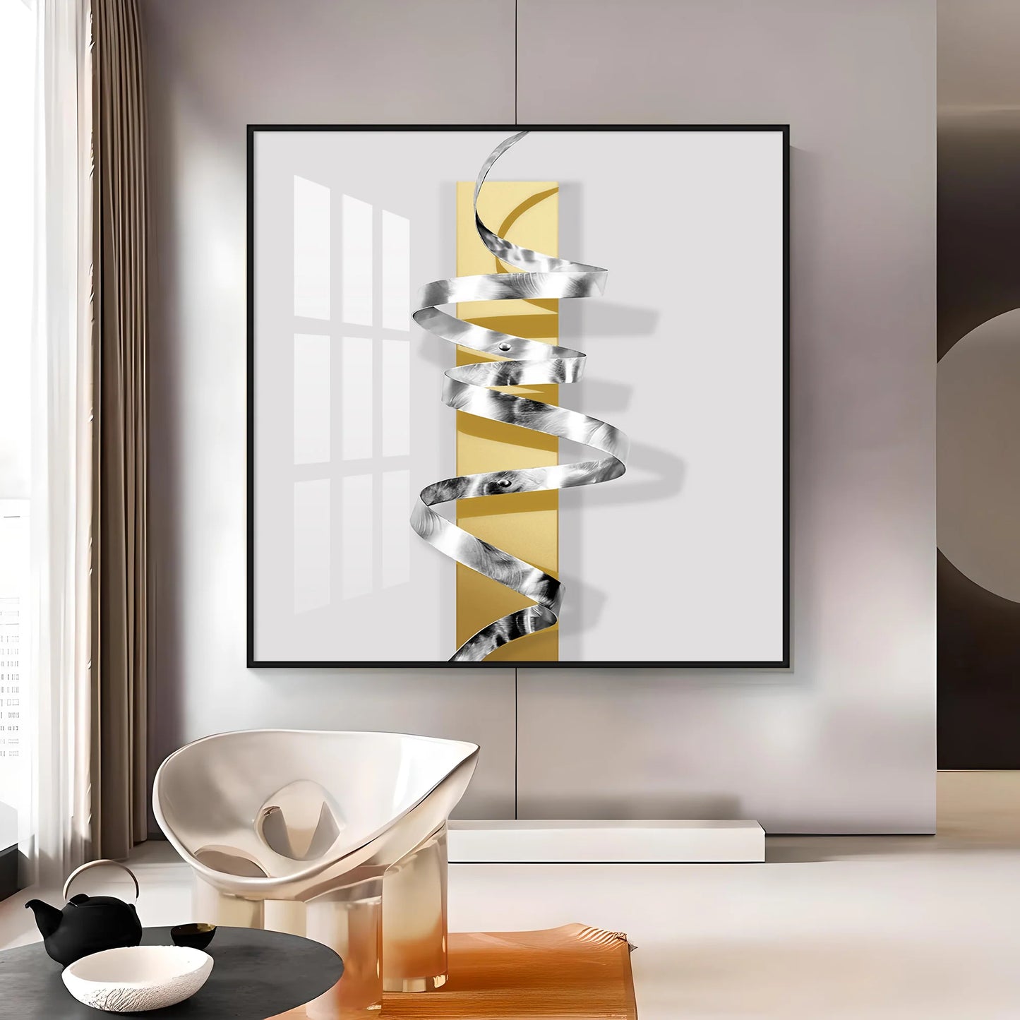 Silver Statement Premium Acrylic Square Wall Art