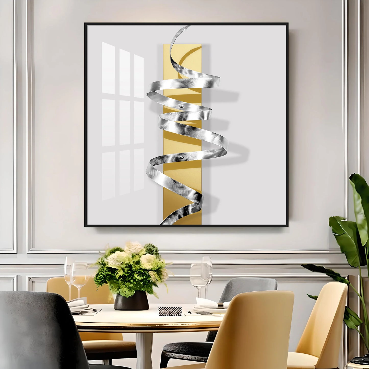 Silver Statement Premium Acrylic Square Wall Art