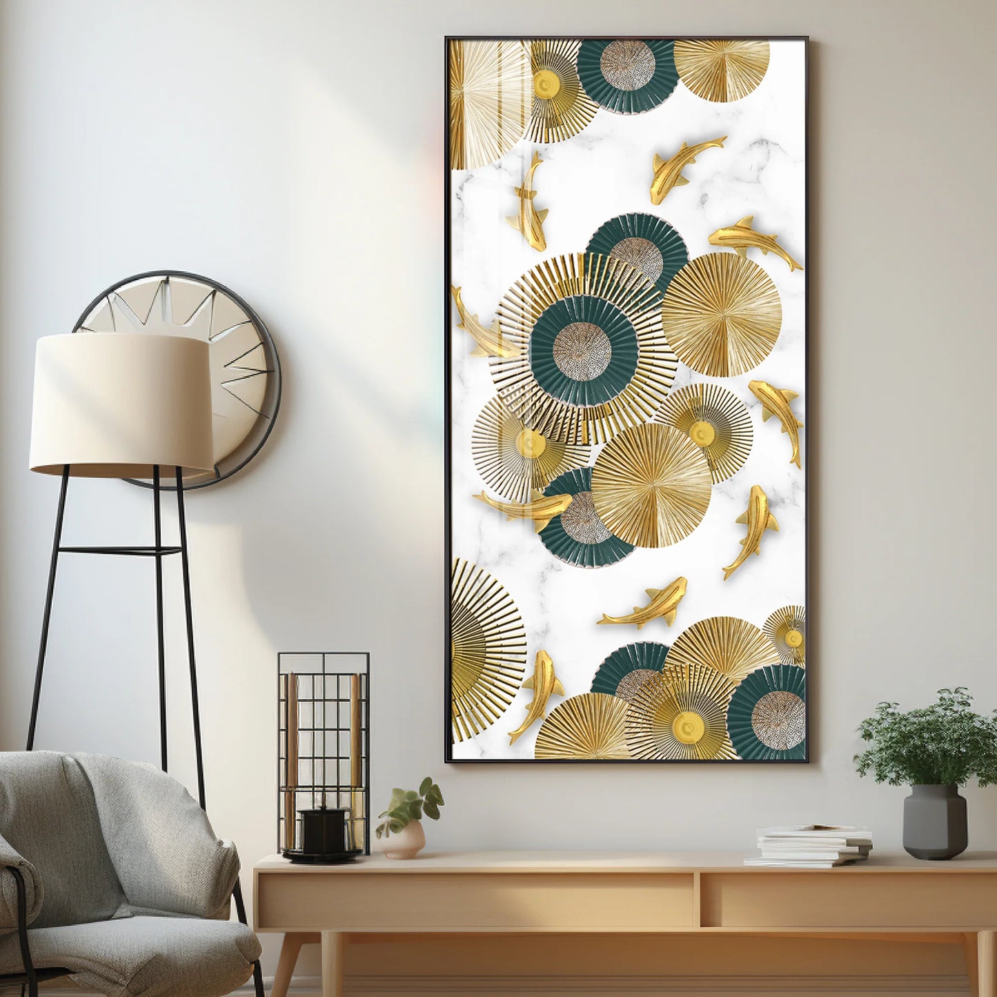 Abaniko Fish Premium Acrylic Vertical Wall Art