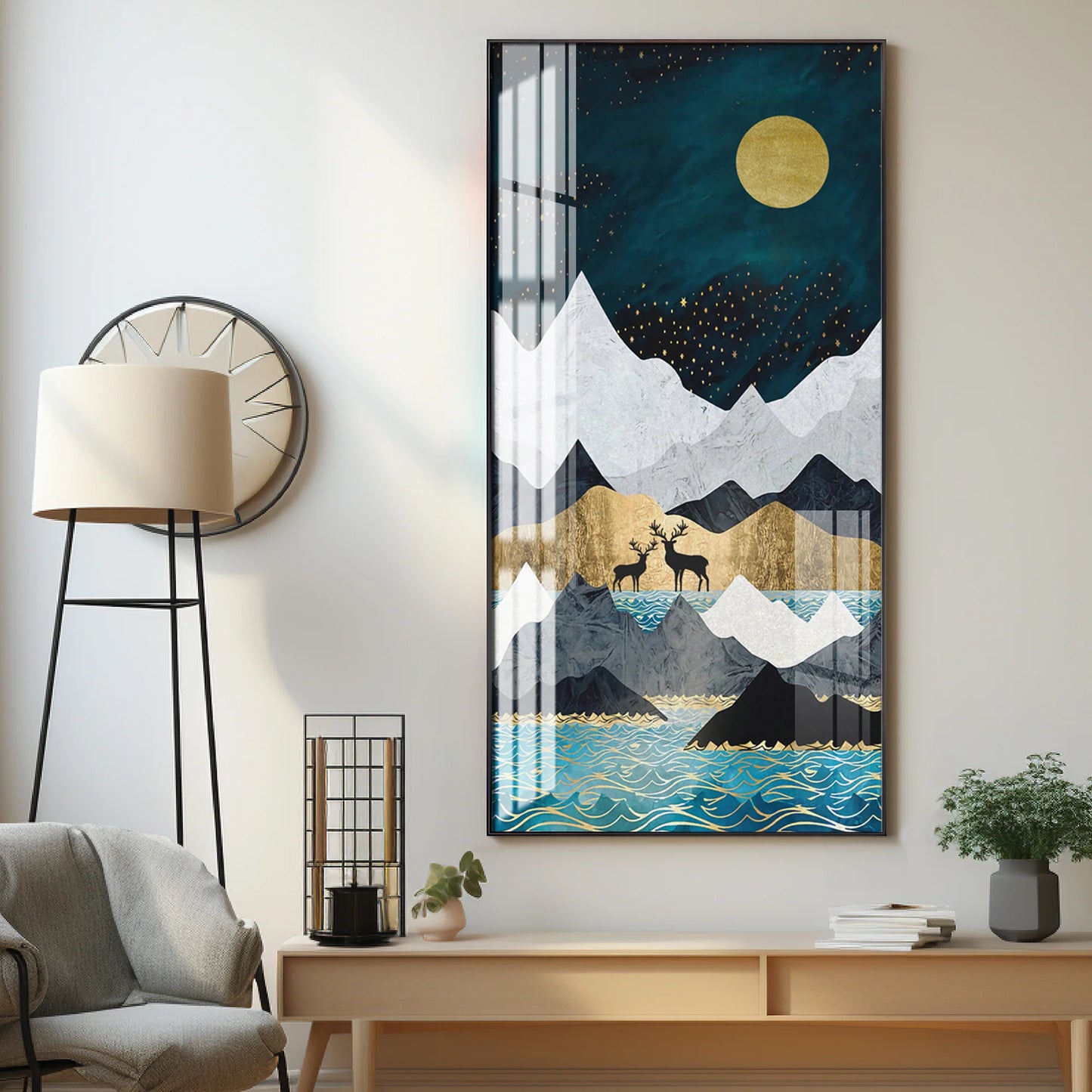 Winter Mountains Premium Acrylic Vertical Wall Art