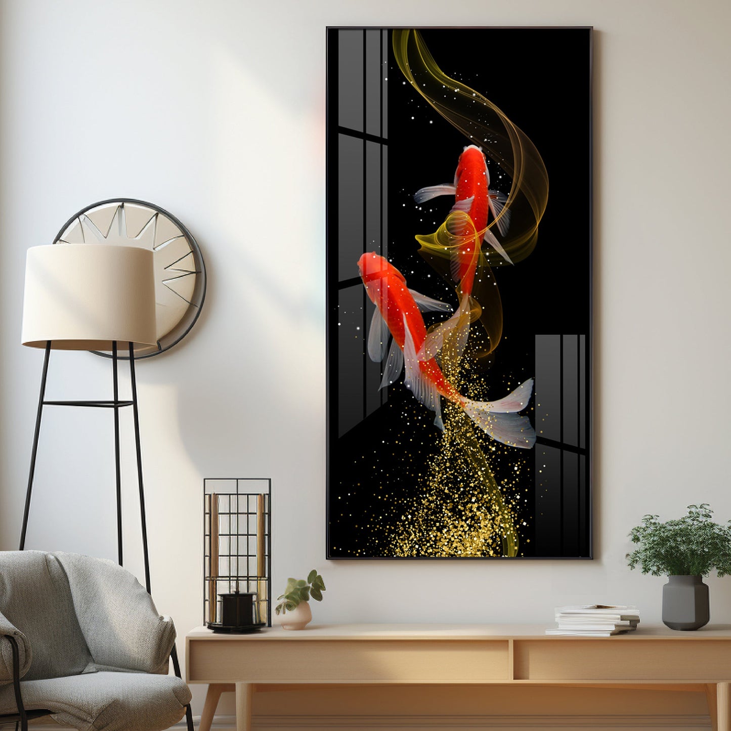 Rare Lucky Fish Premium Acrylic Vertical Wall Art