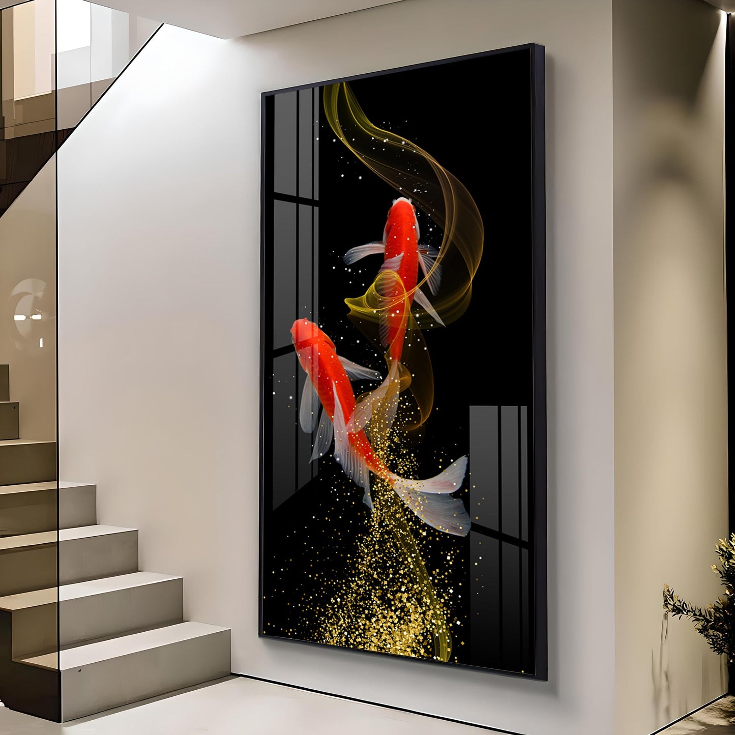 Rare Lucky Fish Premium Acrylic Vertical Wall Art