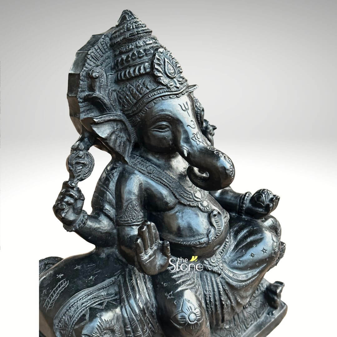 Singhasan Ganesha Statue 18″