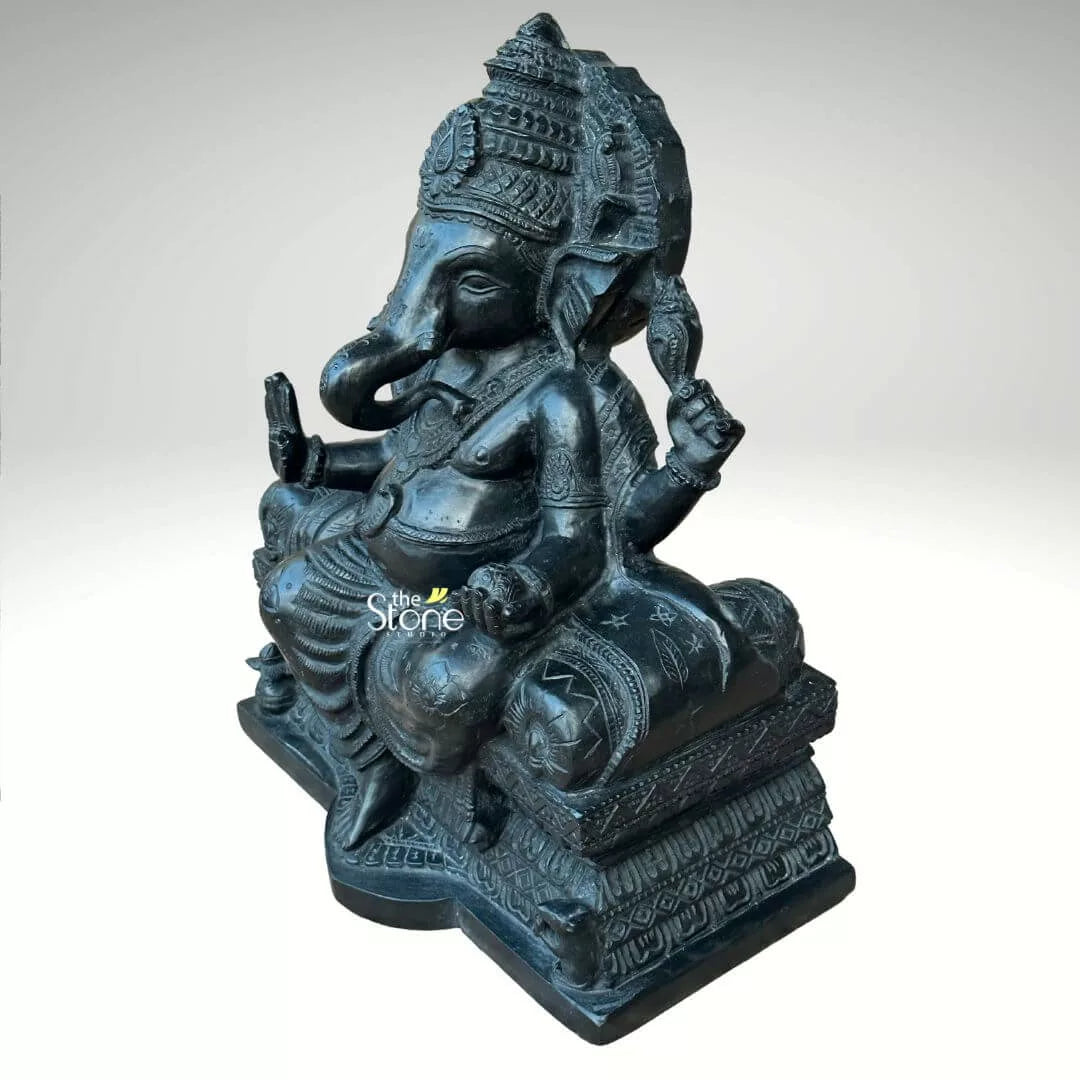 Singhasan Ganesha Statue 18″