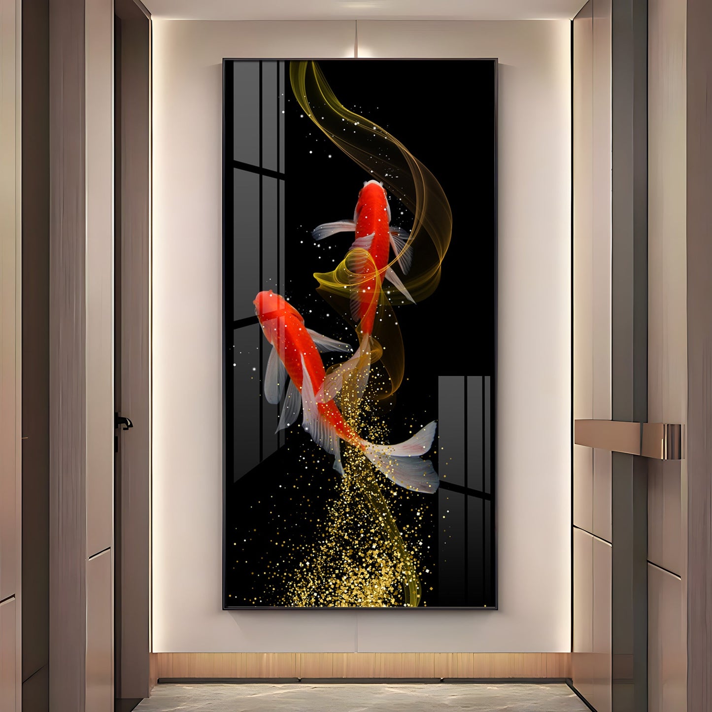 Rare Lucky Fish Premium Acrylic Vertical Wall Art