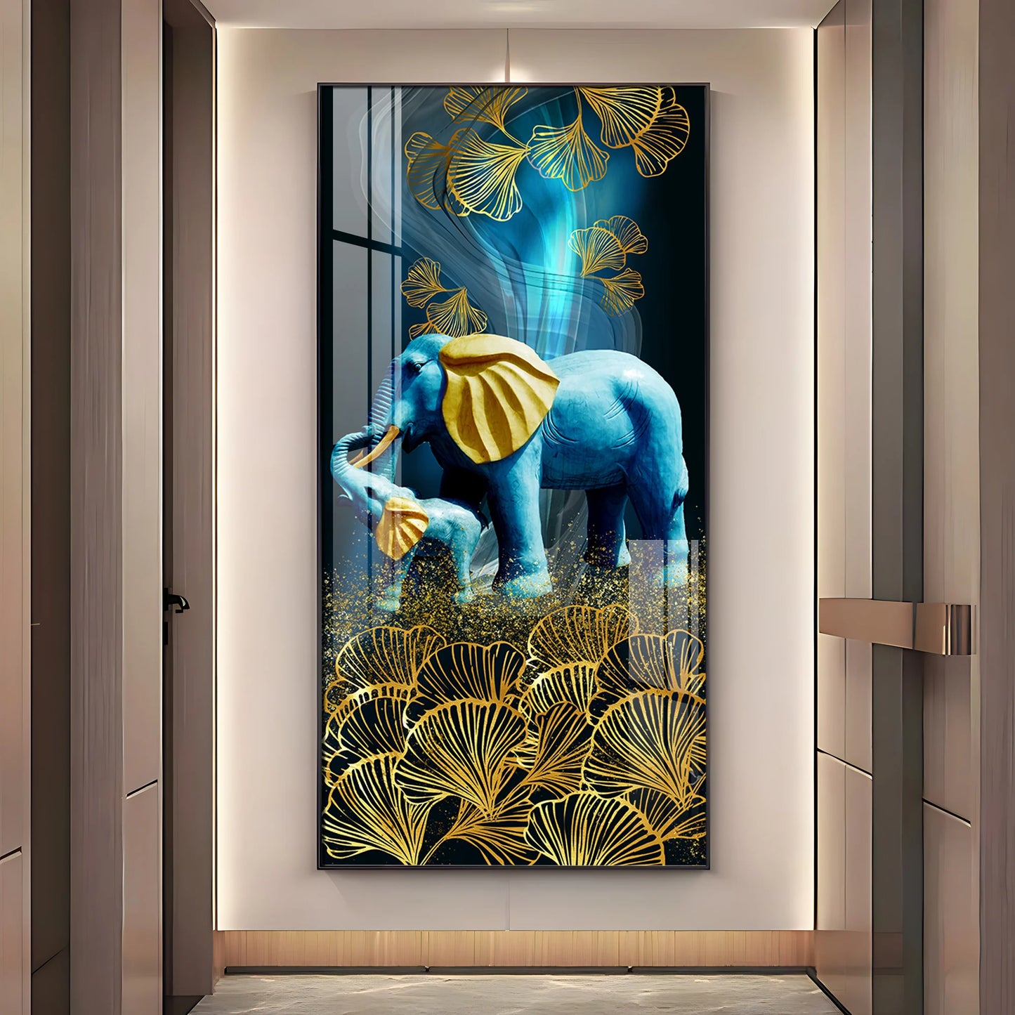Mystical Elephants Premium Acrylic vertical Wall Art