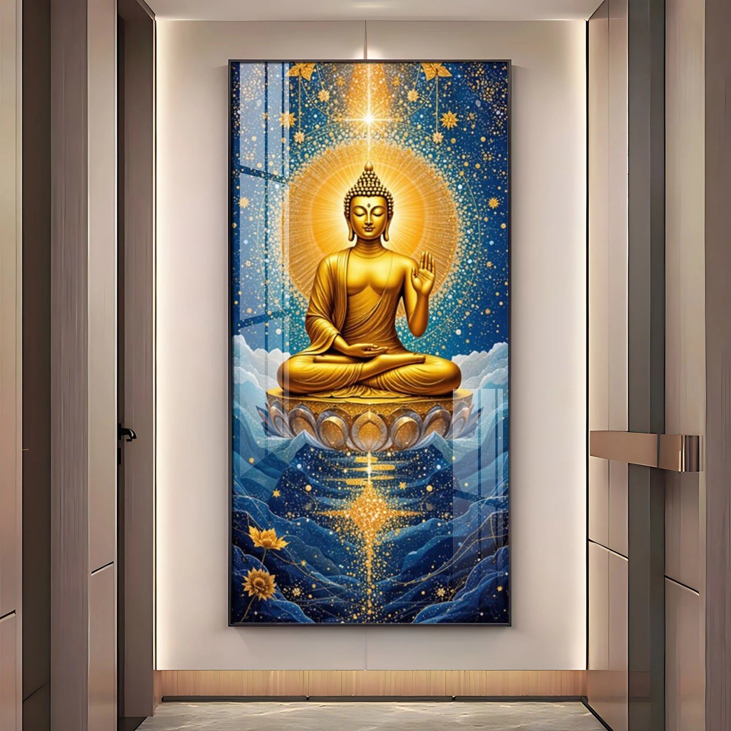 Ethereal Buddha Bliss Premium Acrylic Vertical Wall Art