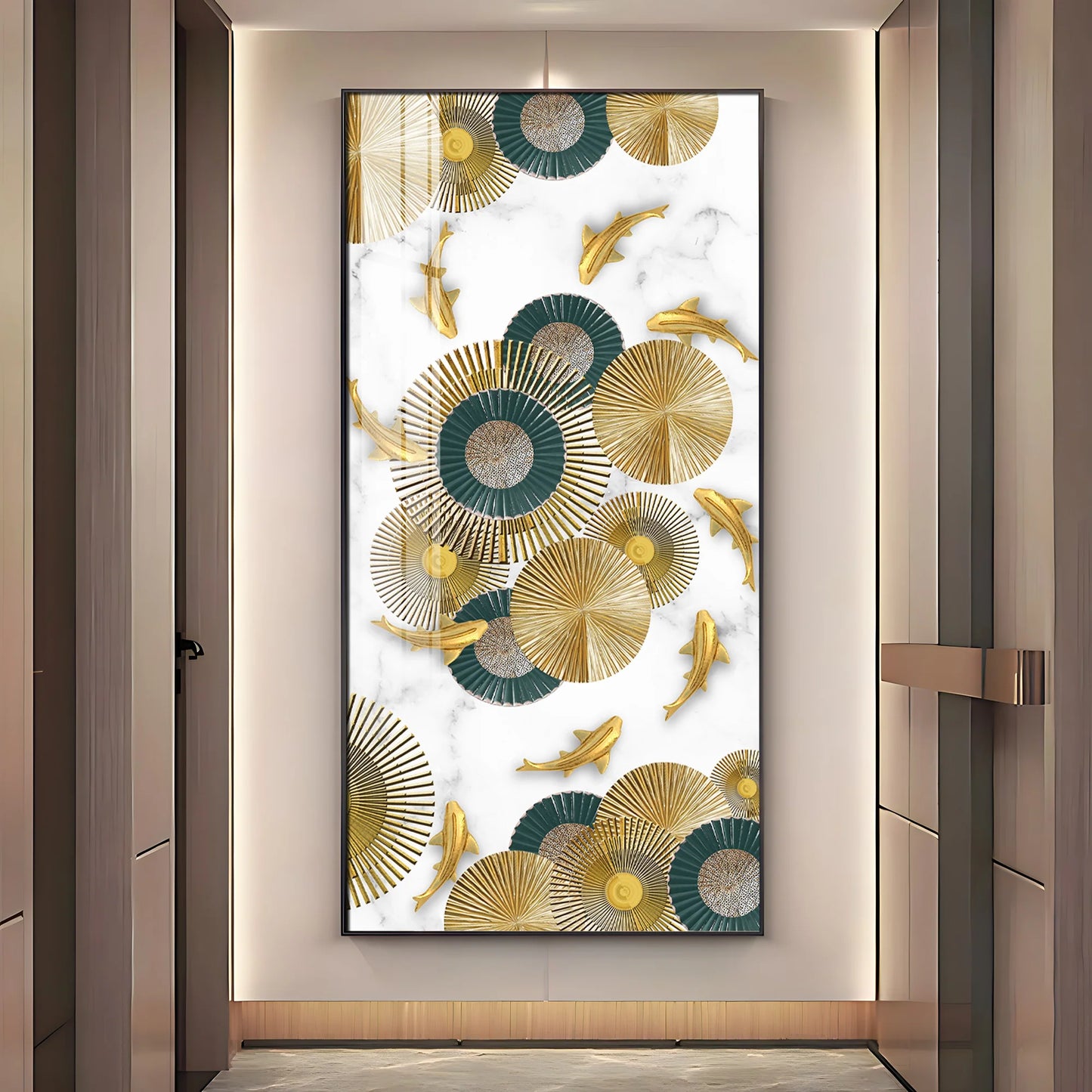Abaniko Fish Premium Acrylic Vertical Wall Art