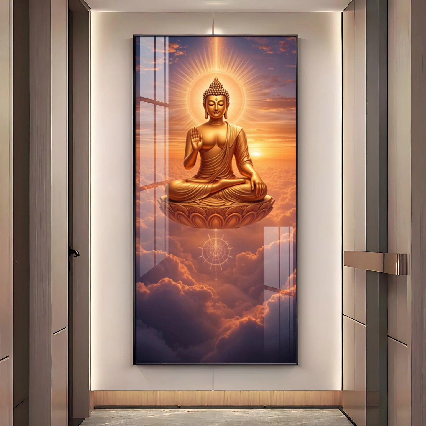 The Cloud Buddha Premium Acrylic Vertical Wall Art