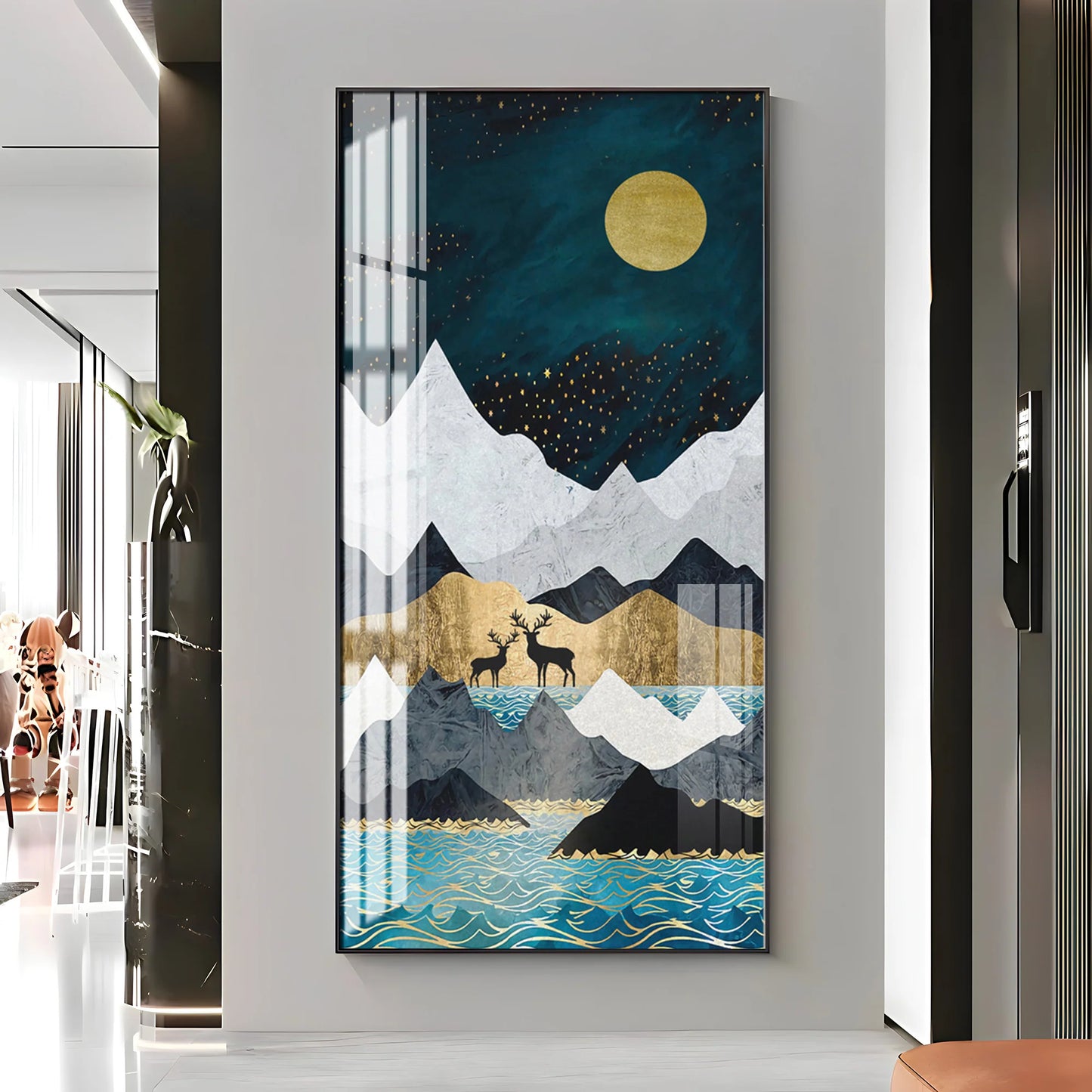Winter Mountains Premium Acrylic Vertical Wall Art