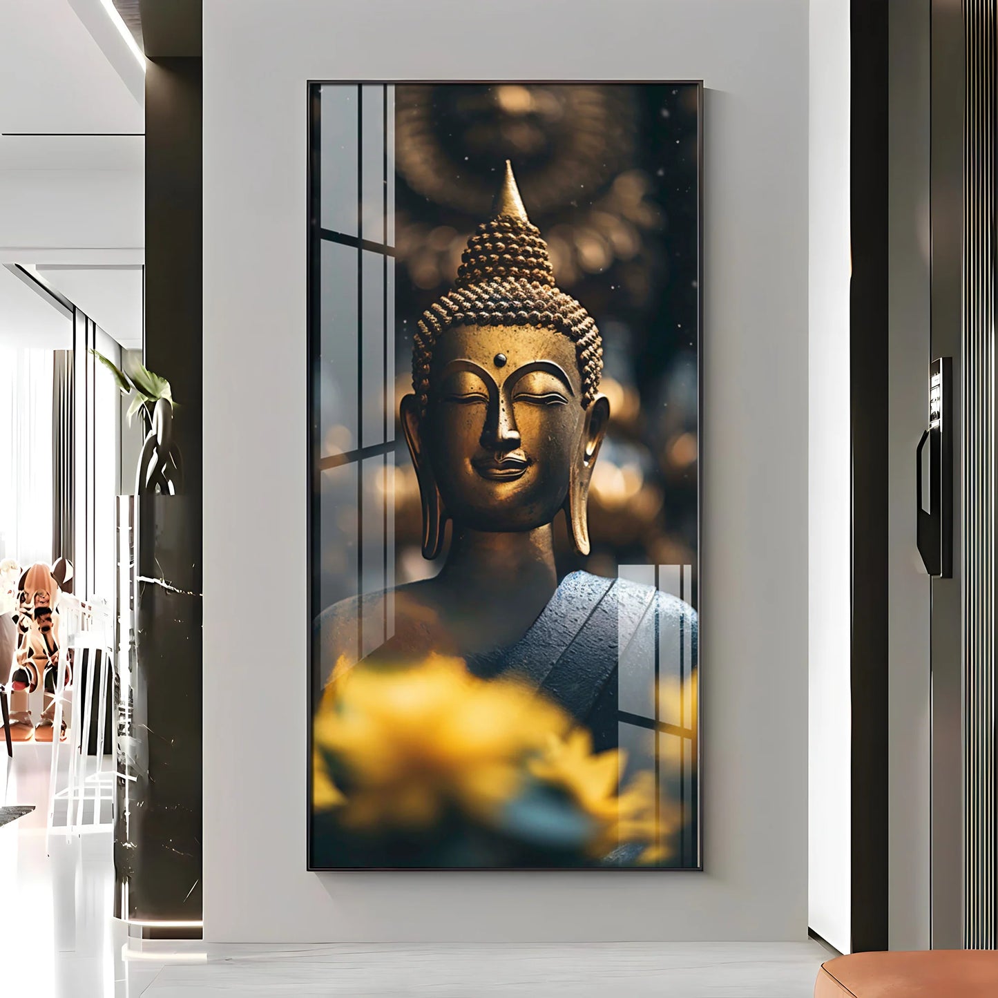 Serene Buddha Premium Acrylic Vertical Wall Art