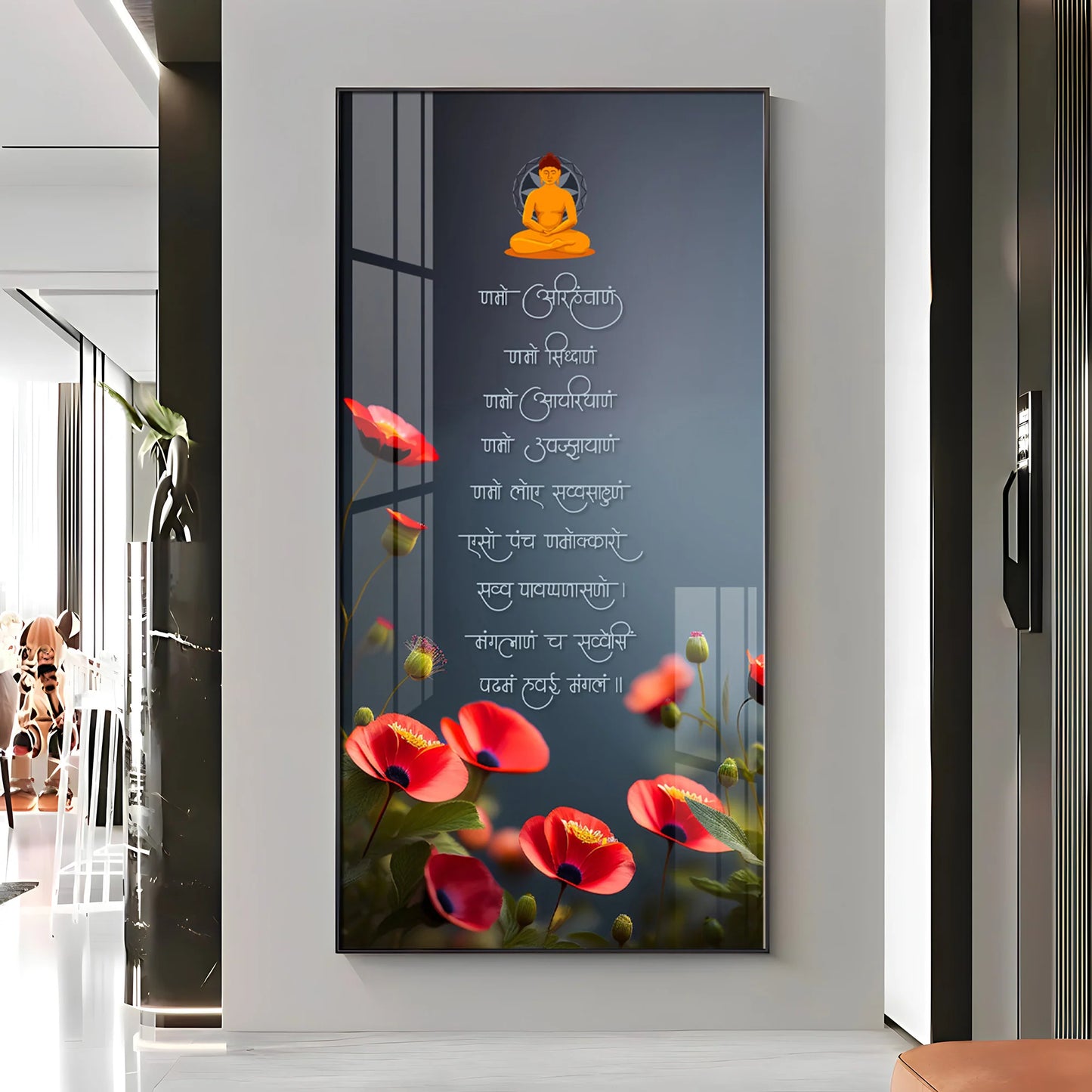 Navakara Mantra Premium Acrylic Vertical Wall Art