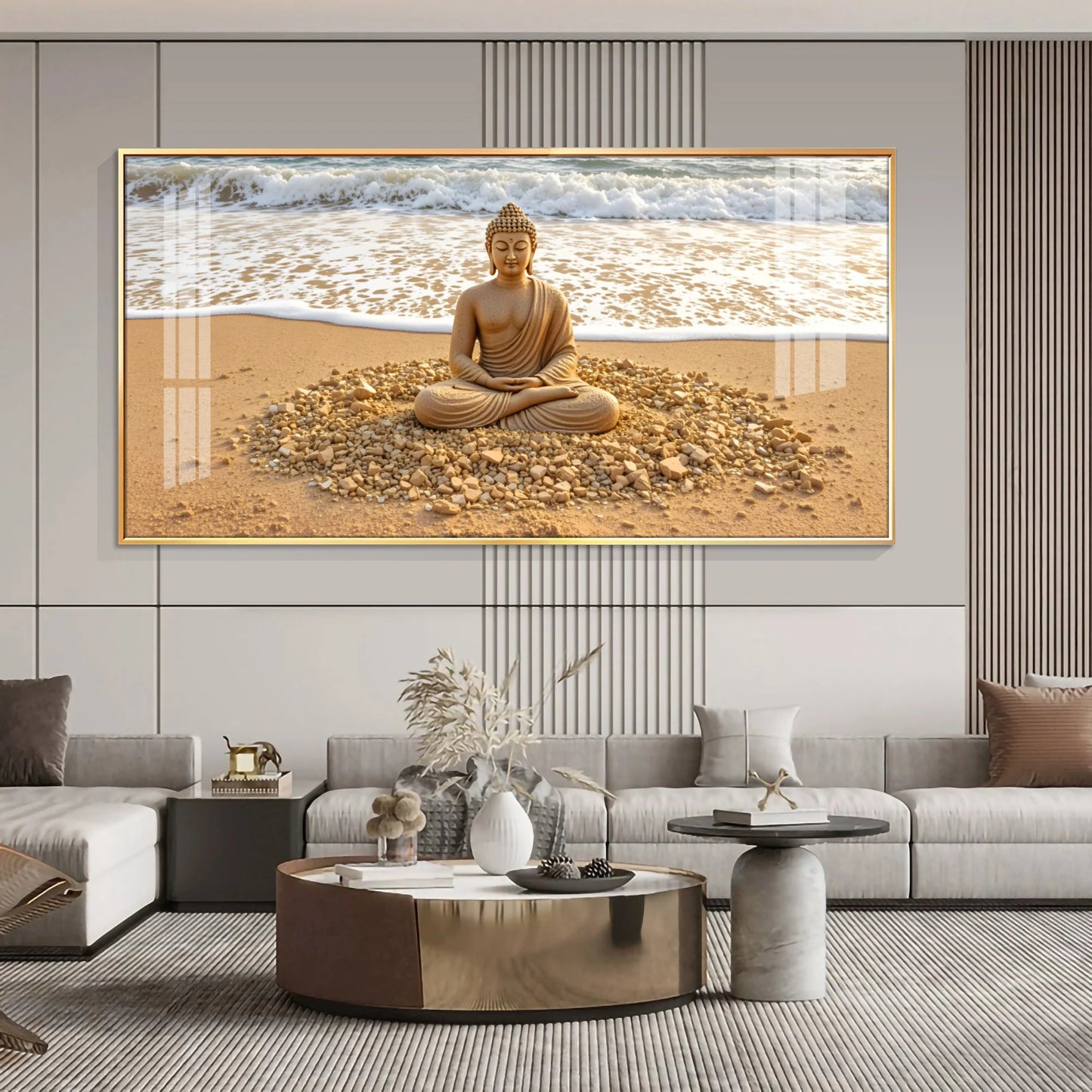 Tranquil Aura Buddha Premium Acrylic Horizontal Wall Art
