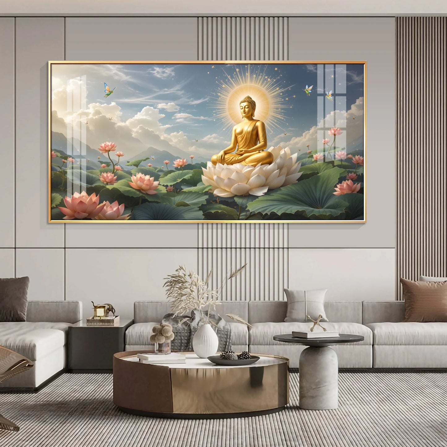 Tranquil Buddha Artwork Premium Acrylic Horizontal Wall Art