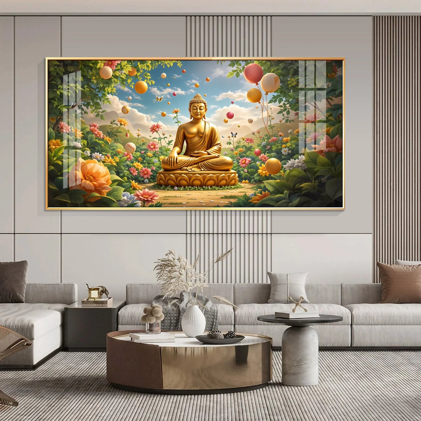 Buddha's Aura Premium Acrylic Horizontal Wall Art