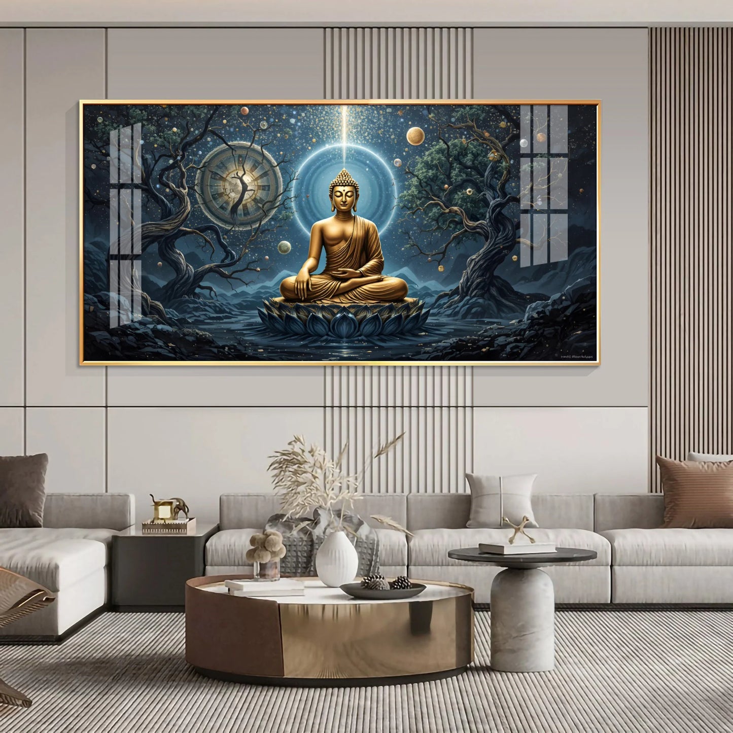 Celestial Buddha Premium Acrylic Horizontal Wall Art