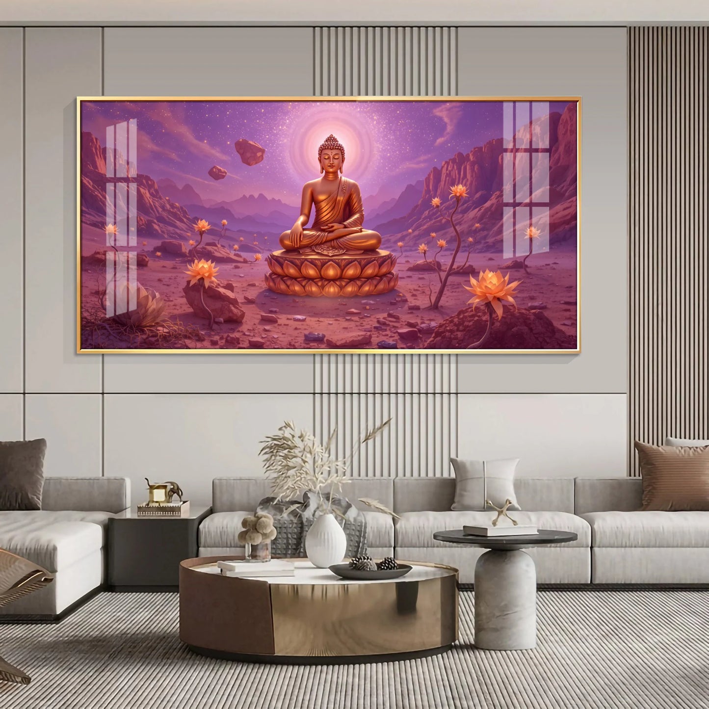 Mystic Buddha Retreat Premium Acrylic Horizontal Wall Art