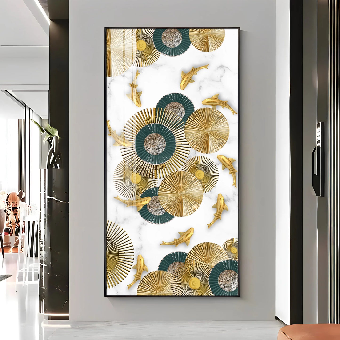 Abaniko Fish Premium Acrylic Vertical Wall Art