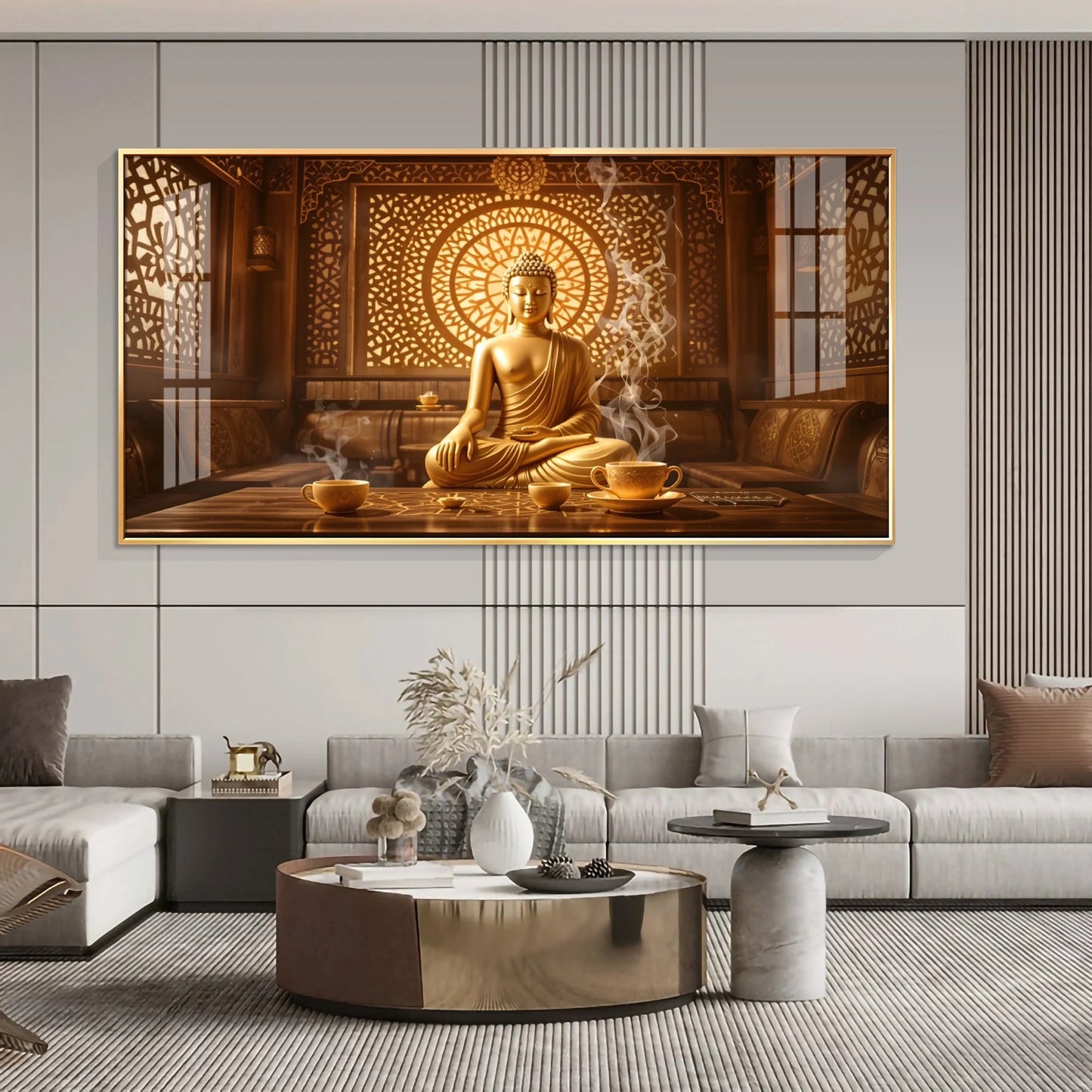 Ethereal Buddha Vision Premium Acrylic Horizontal Wall Art