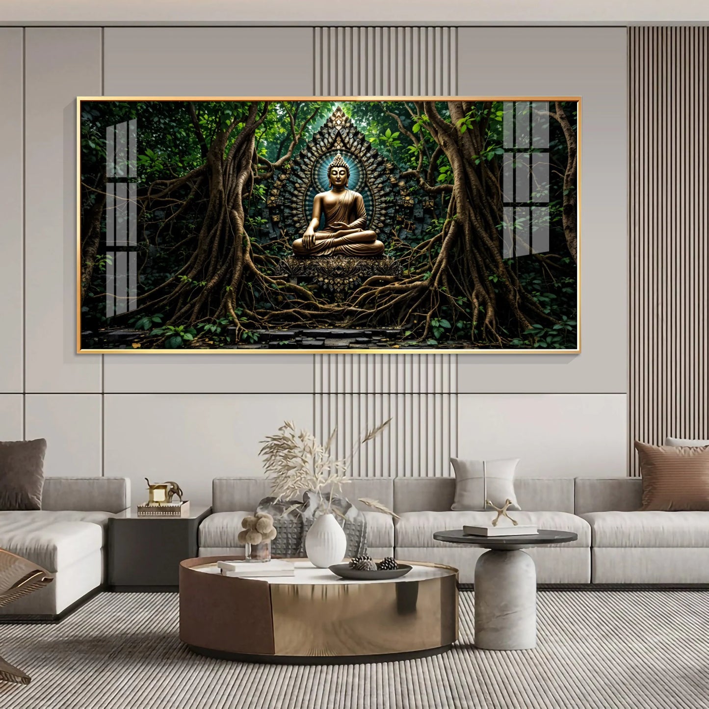 Ethereal Buddha Vision Premium Acrylic Horizontal Wall Art