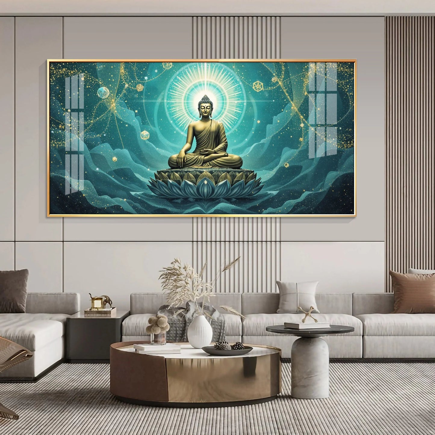Serene Sky Buddha Premium Acrylic Horizontal Wall Art