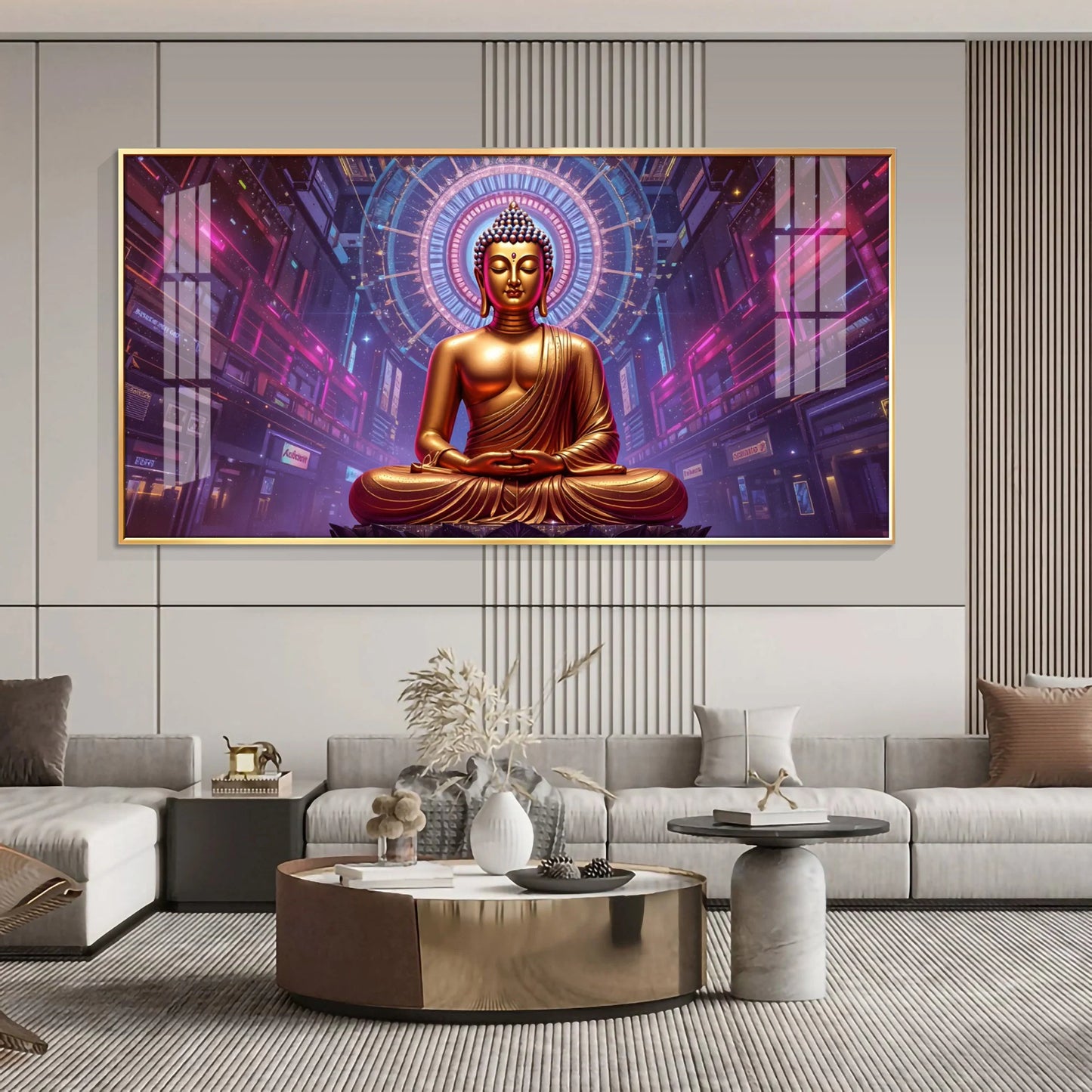 Harmony Buddha Display Premium Acrylic Horizontal Wall Art