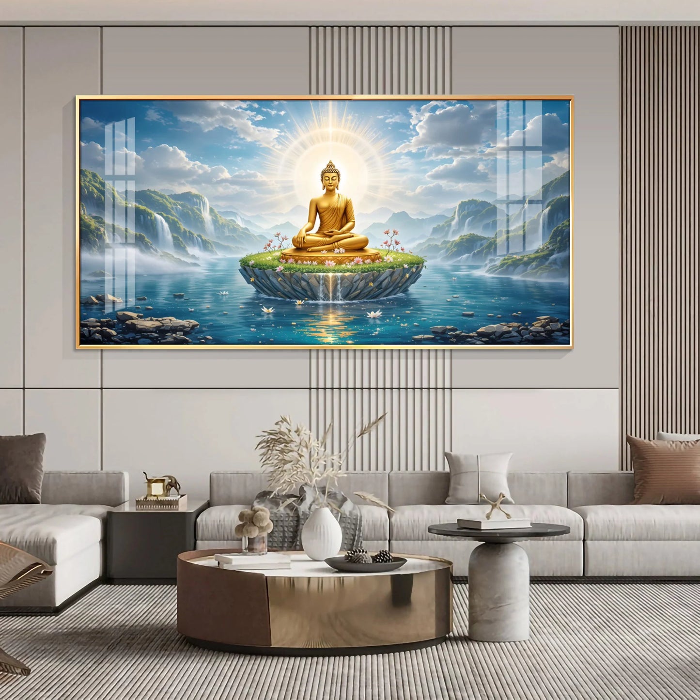 The Buddha's Haven Premium Acrylic Horizontal Wall Art