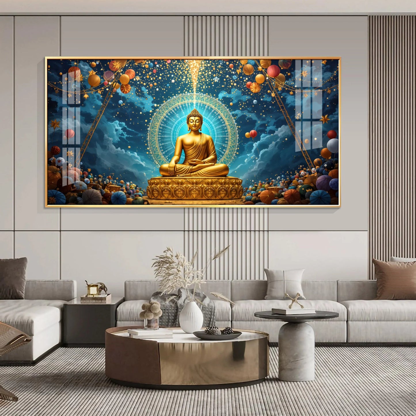 Buddha's Sanctuary Premium Acrylic Horizontal Wall Art