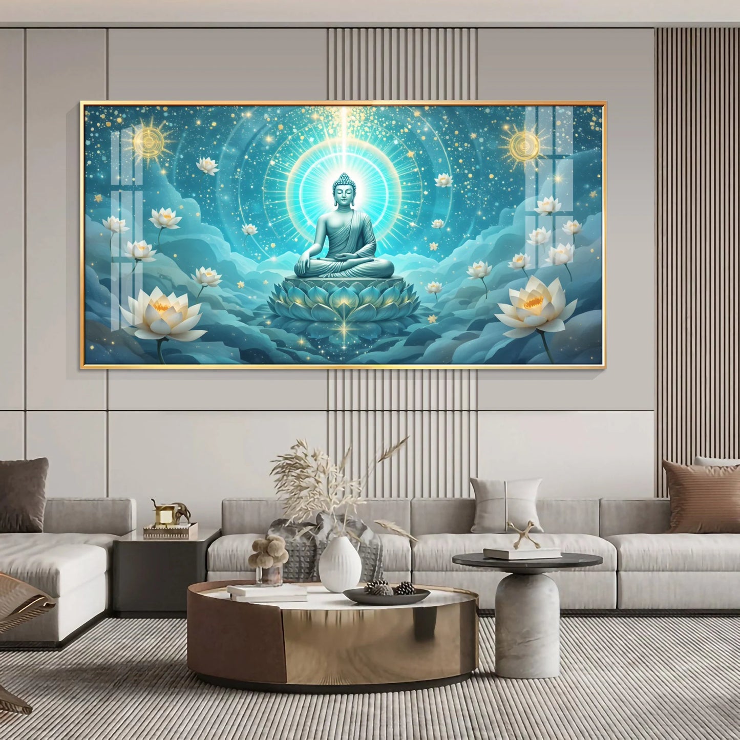 Celestial Buddha Serenity Premium Acrylic Horizontal Wall Art