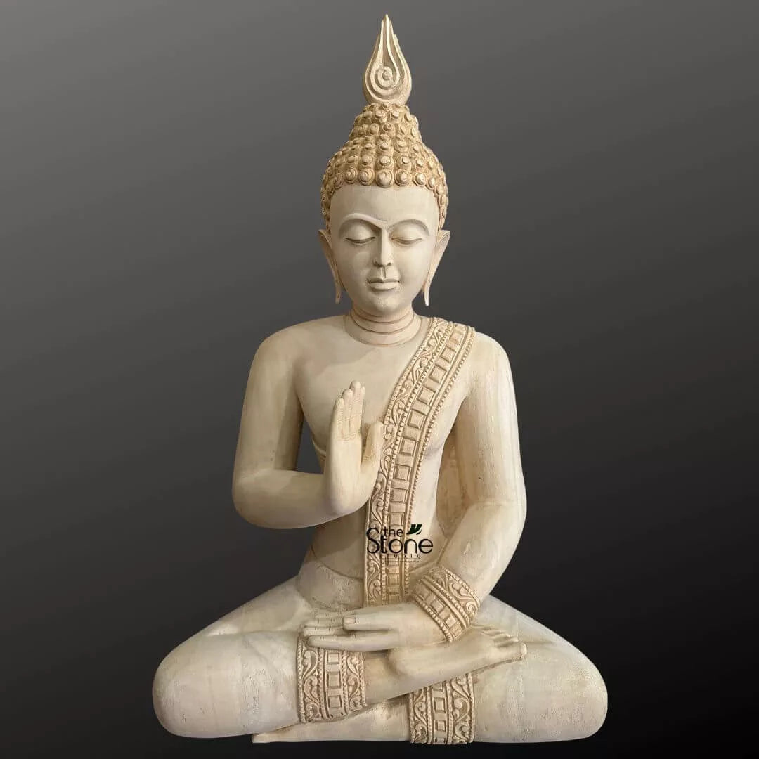 2 Feet Buddha Wooden Statue
