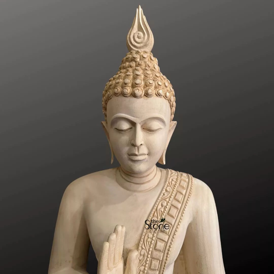 2 Feet Buddha Wooden Statue