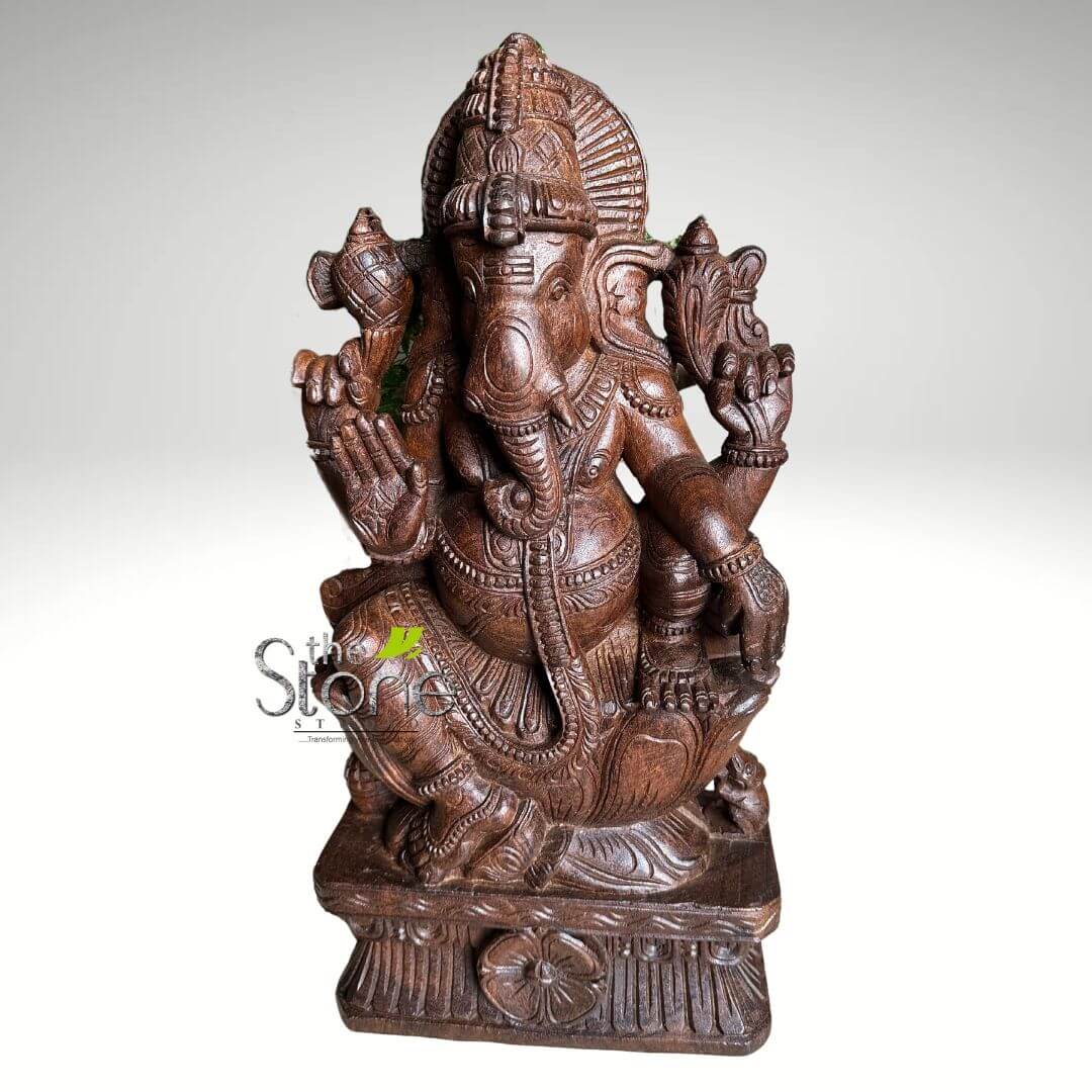 Wooden Ganesh Statue 2 feet