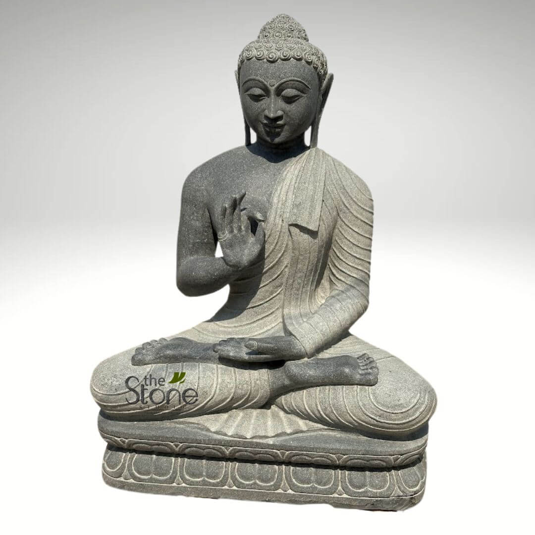 Black Granite Buddha Statue 2.5ft