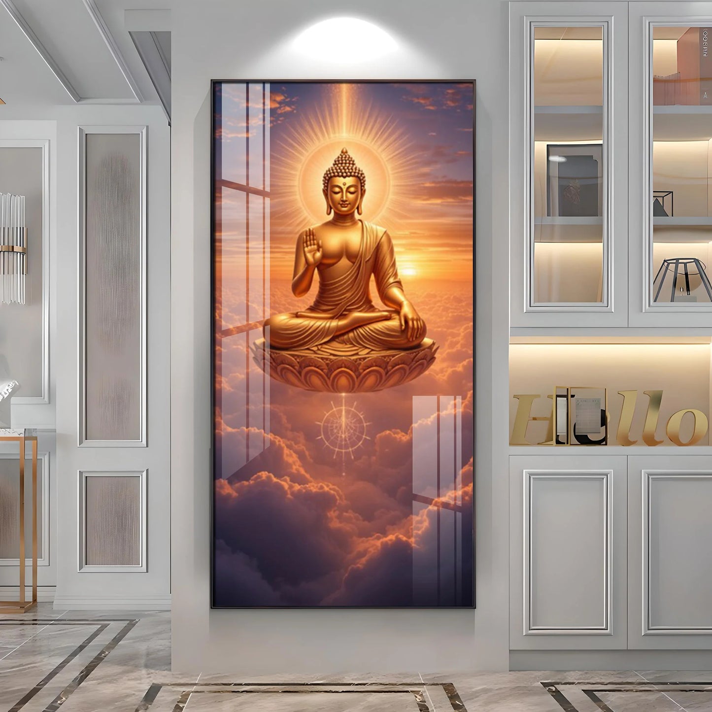 The Cloud Buddha Premium Acrylic Vertical Wall Art