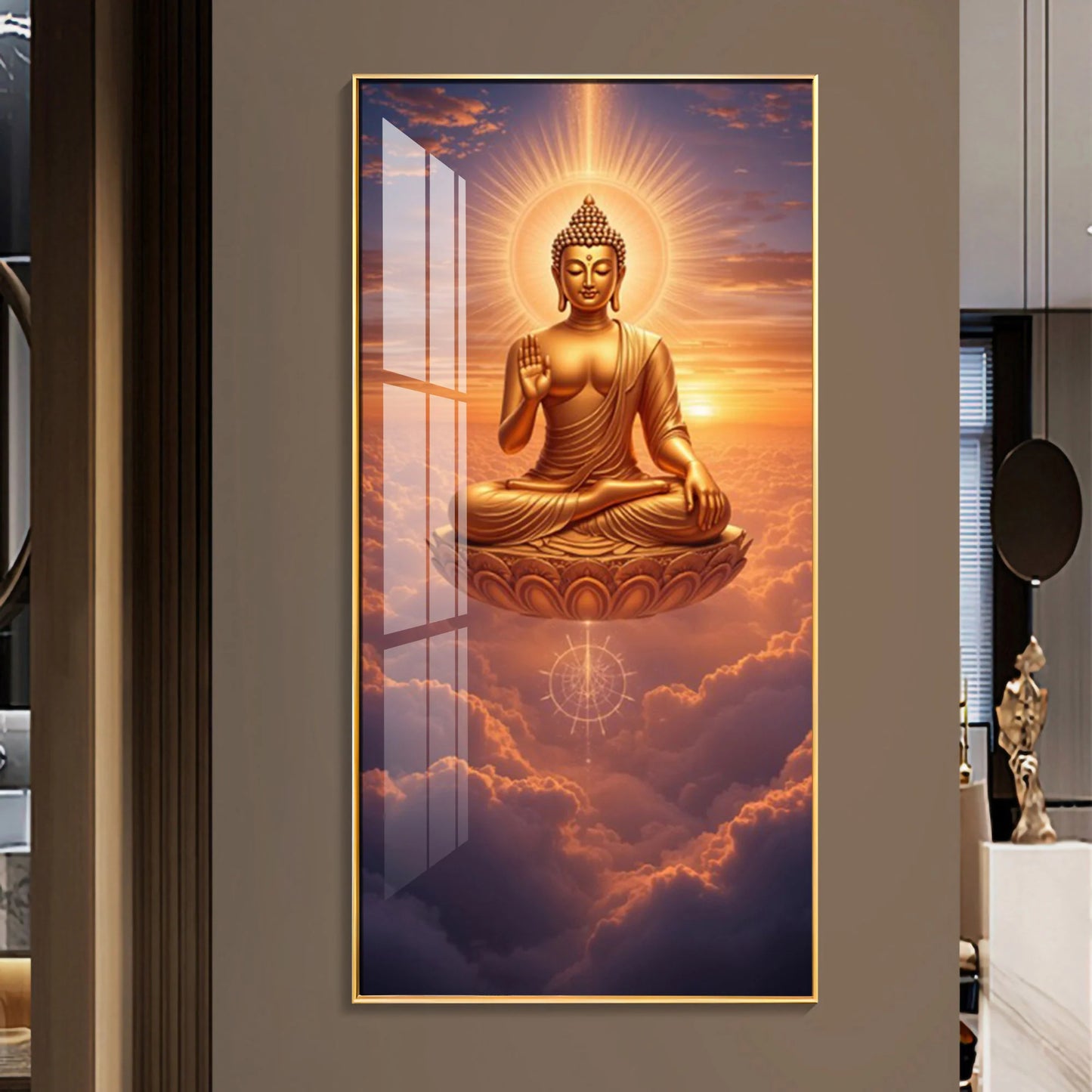 The Cloud Buddha Premium Acrylic Vertical Wall Art