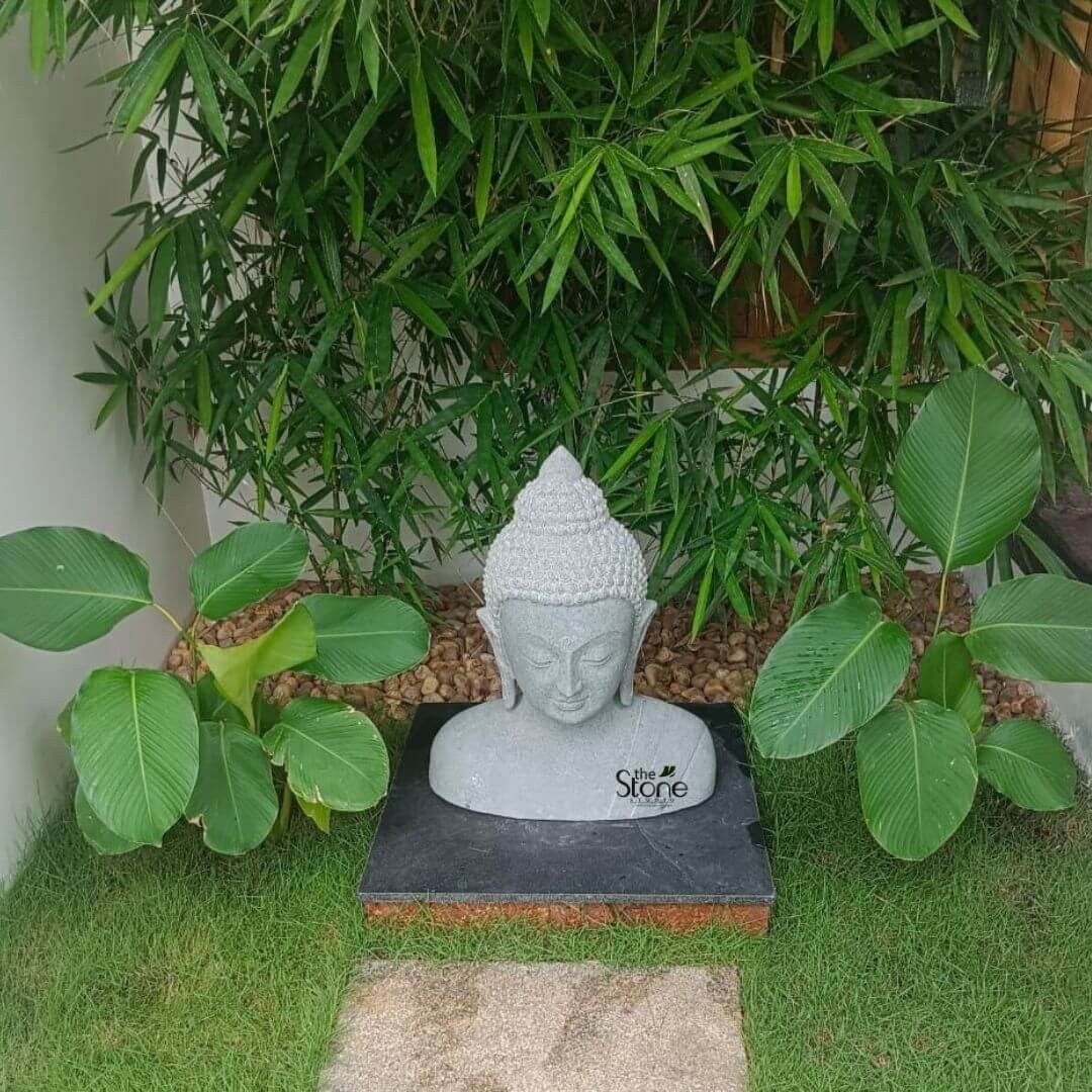 Granite Buddha Head 24″
