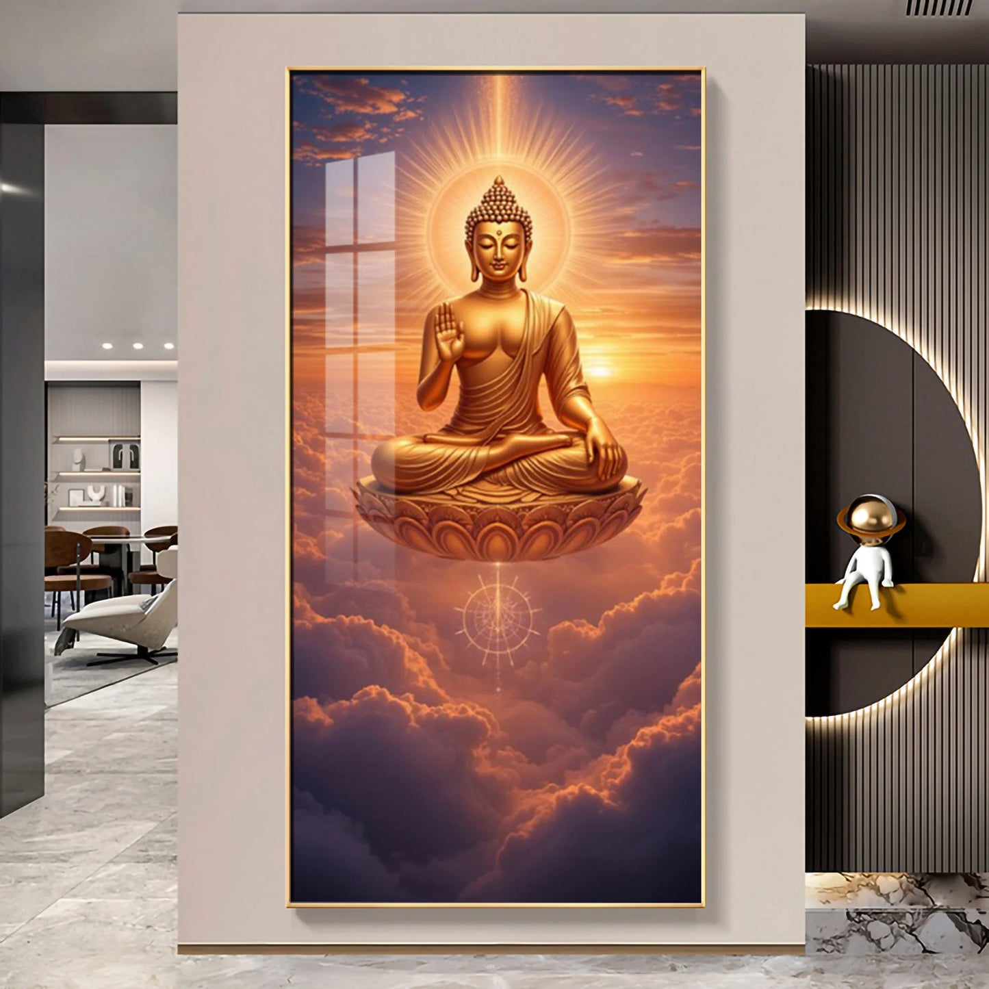 The Cloud Buddha Premium Acrylic Vertical Wall Art