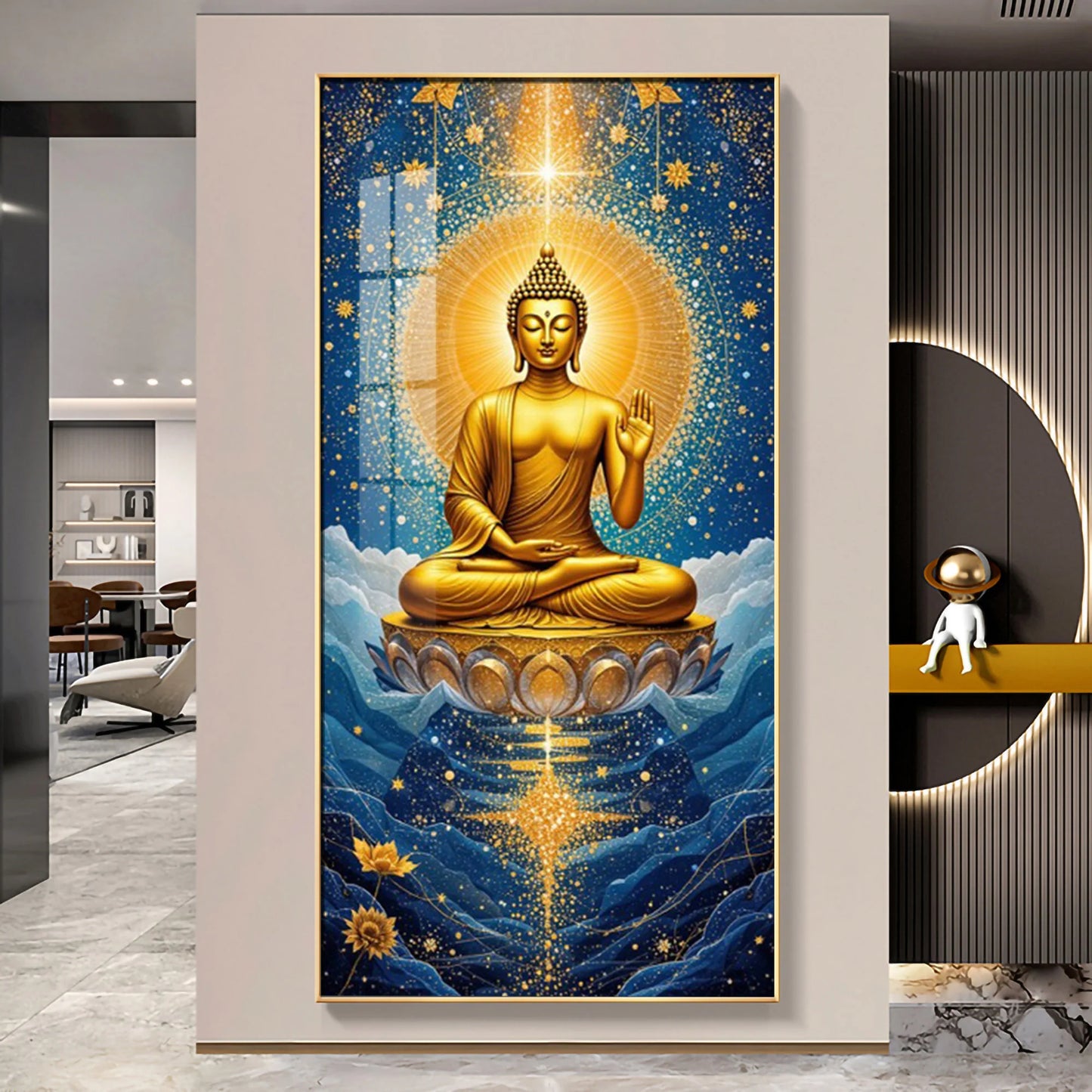 Ethereal Buddha Bliss Premium Acrylic Vertical Wall Art
