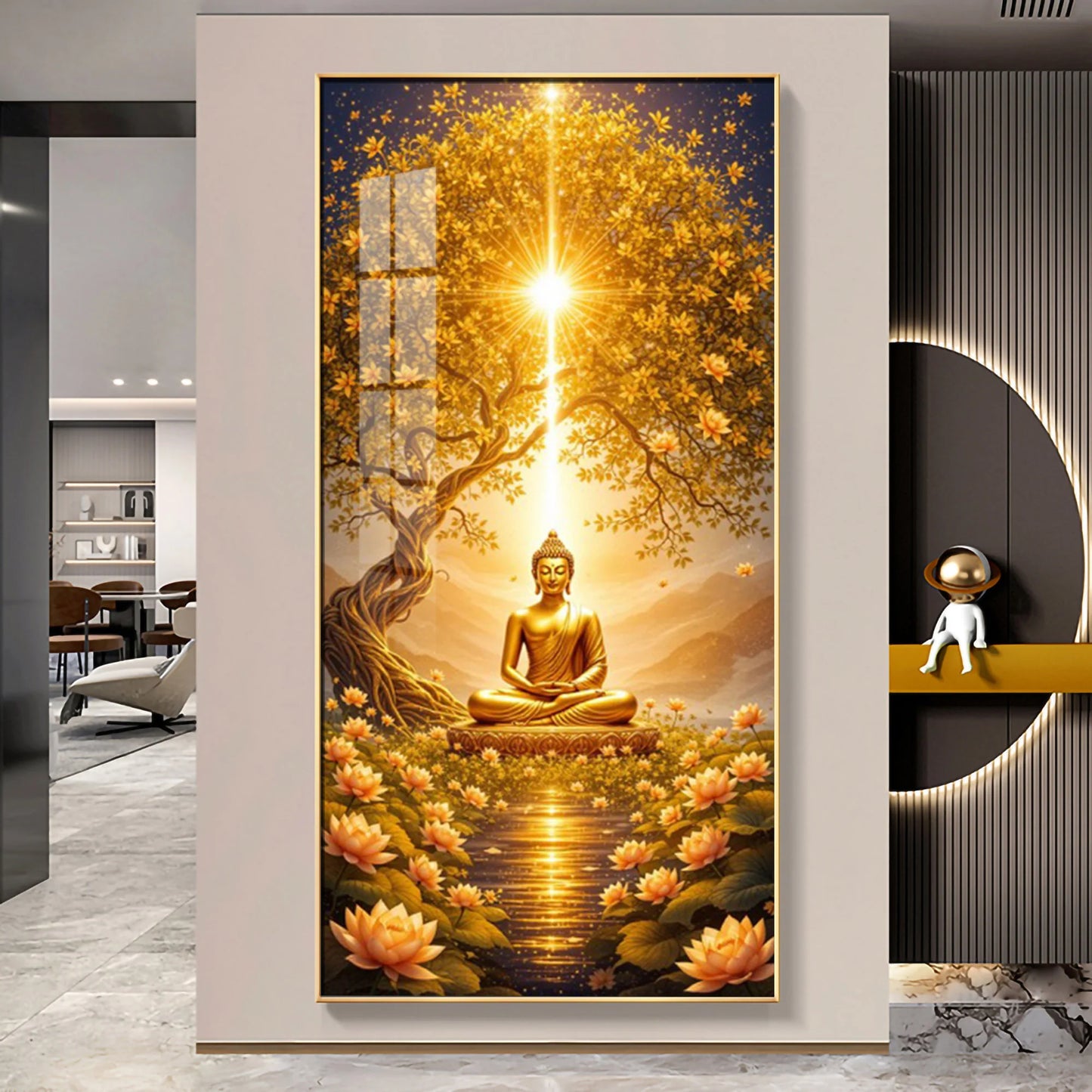 Buddha's Embrace Premium Acrylic Vertical Wall Art